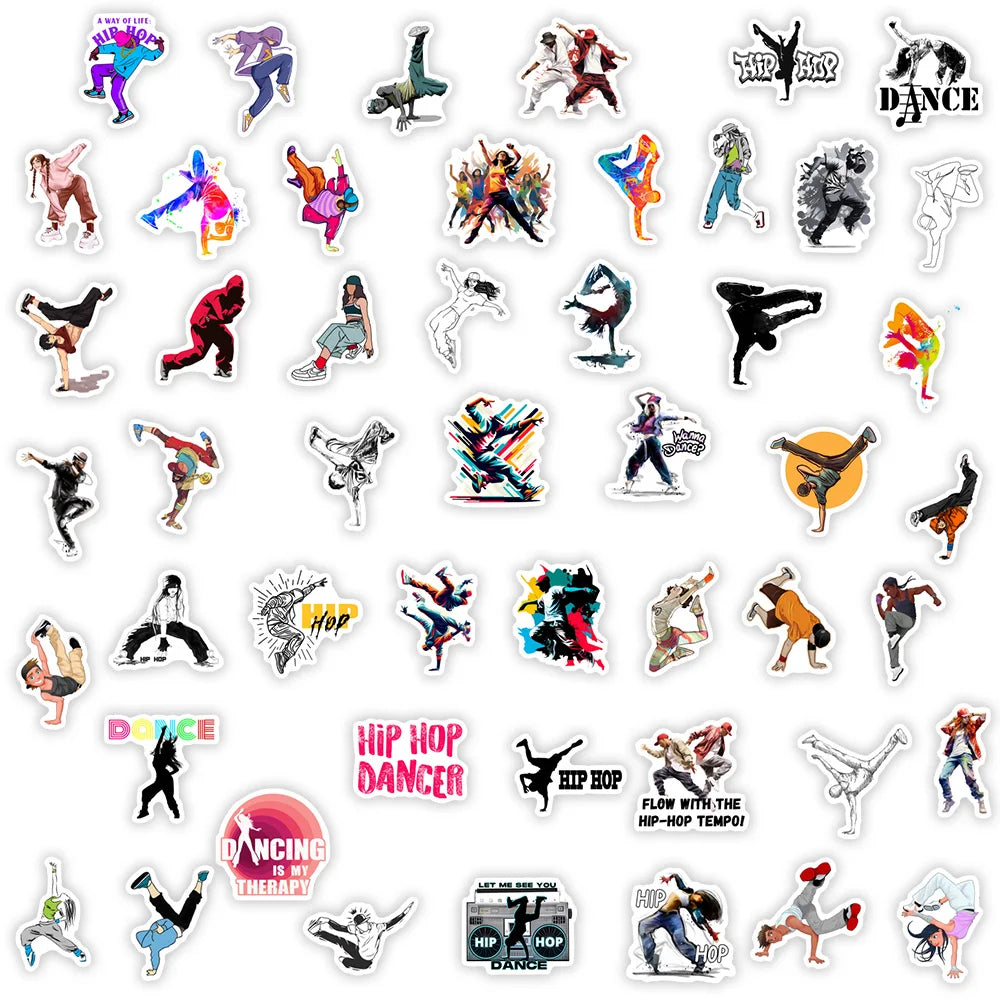 Hip Hop Street Dance Dancer Stickers DIY Toys Decal  for Scrapbook Decorative Laptop Phone Luggage Graffiti Bottles Waterproof