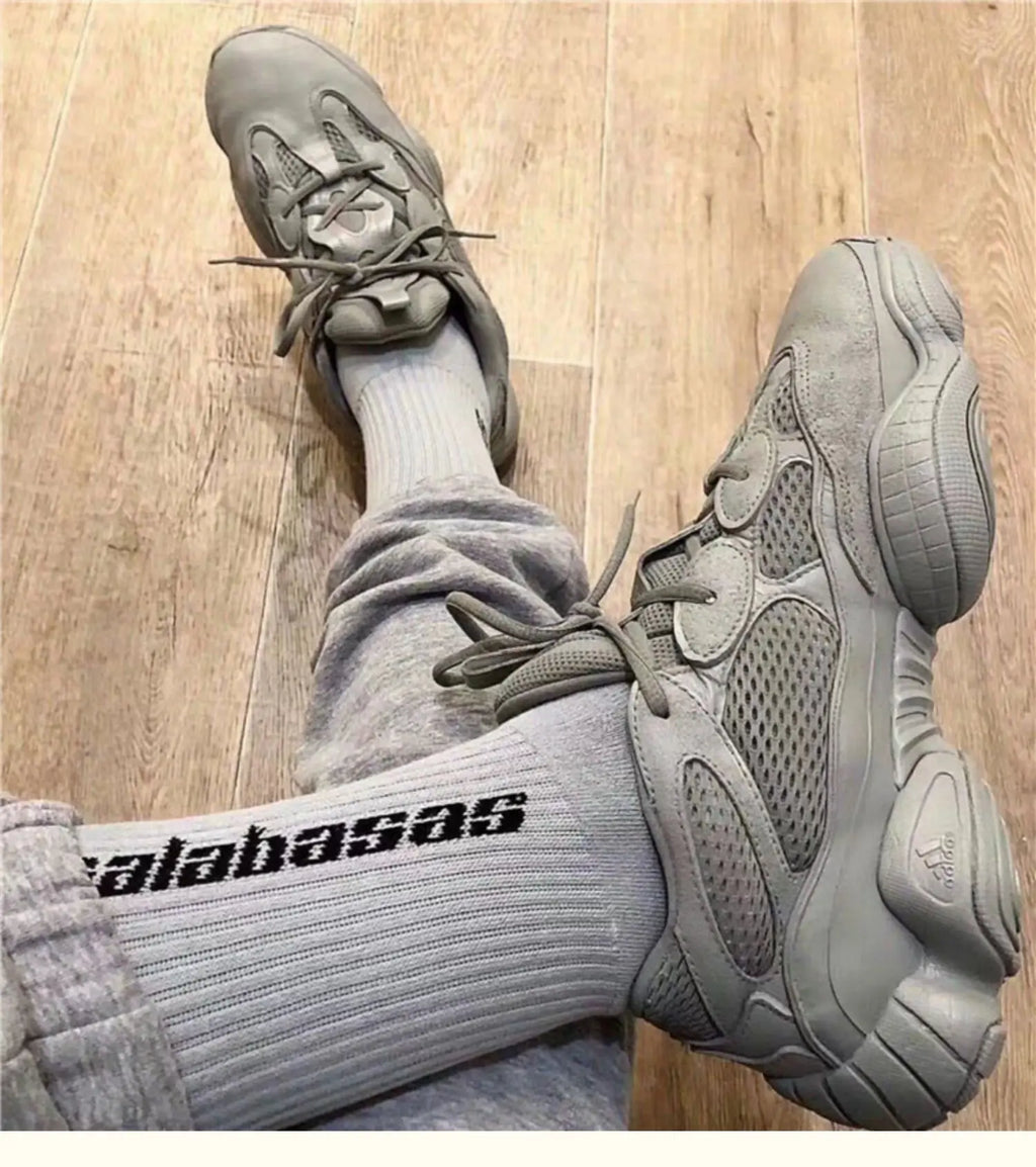 Streetwear Skateboard Harajuku CPFM Kanye West Socks Letter Coconut 350 Calabasas Rap Basketball Hip Hop Fashion Cotton Socks