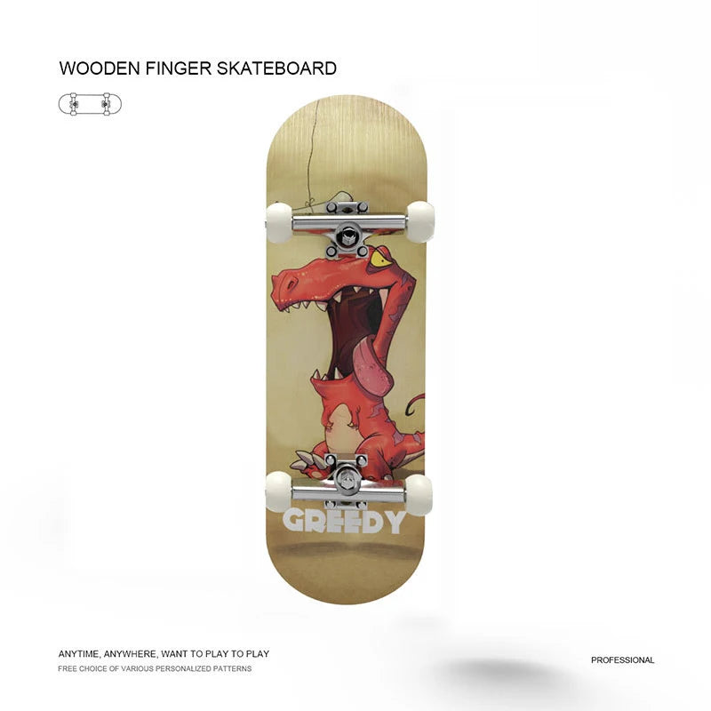 Wooden Professional Finger Skateboards DIY Toys Skate Park Tech Parts Deck Stunt Metal Bracket Bearing Wheel Tabletop Toys Gifts