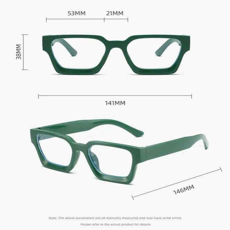 Texture Thick Edge Square Frame Decoration Street Wear Flat Mirror European And American Anti-blue Glasses