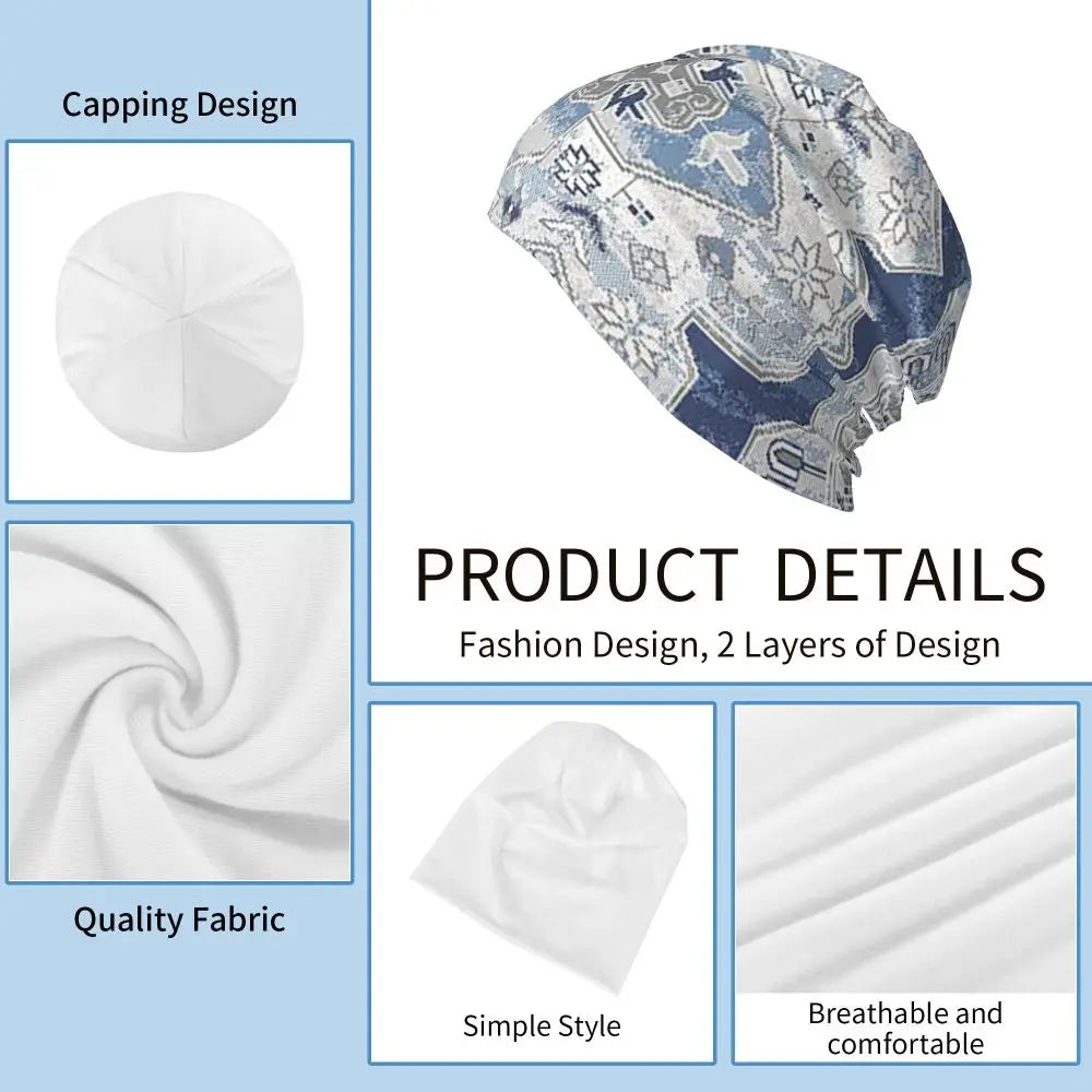 Oriental Rug Art Culture Men Women Adult Beanies Caps Knitting Bonnet Hat Warm Hip Hop Autumn Winter Outdoor Skullies Hats