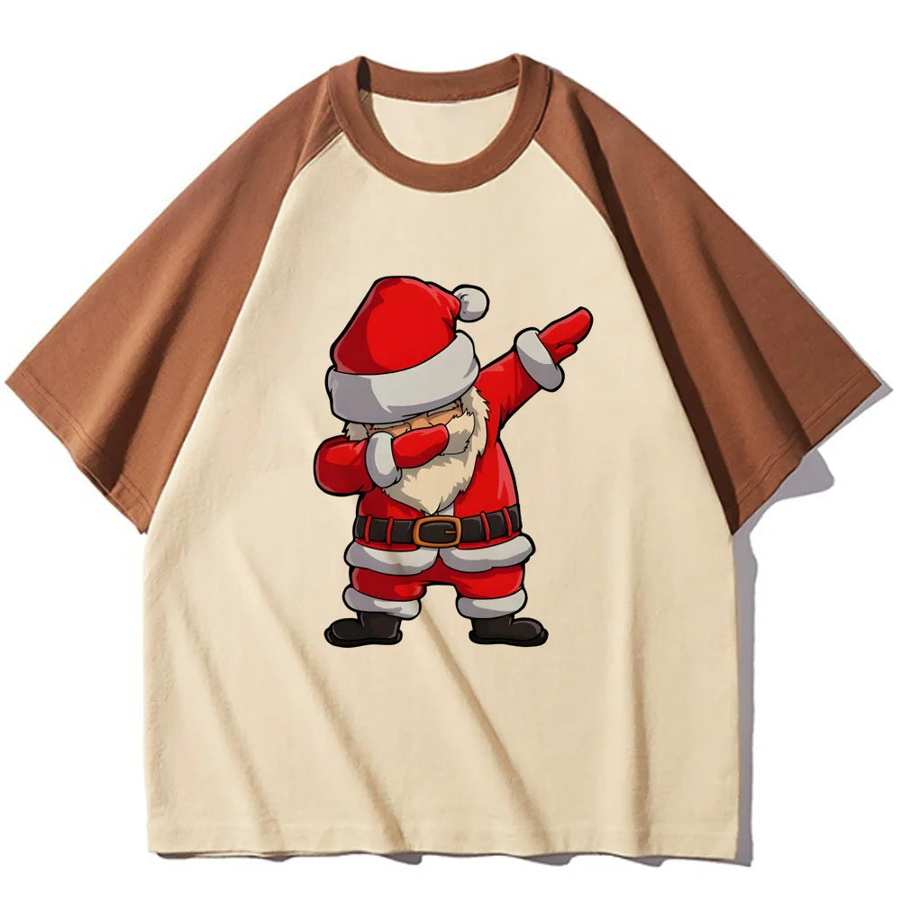 Christmas top tees teen Colorful Vintage aesthetic Grunge Y2k korean clothes tshirt hip hop Graphic harajuku Grunge Pop Culture