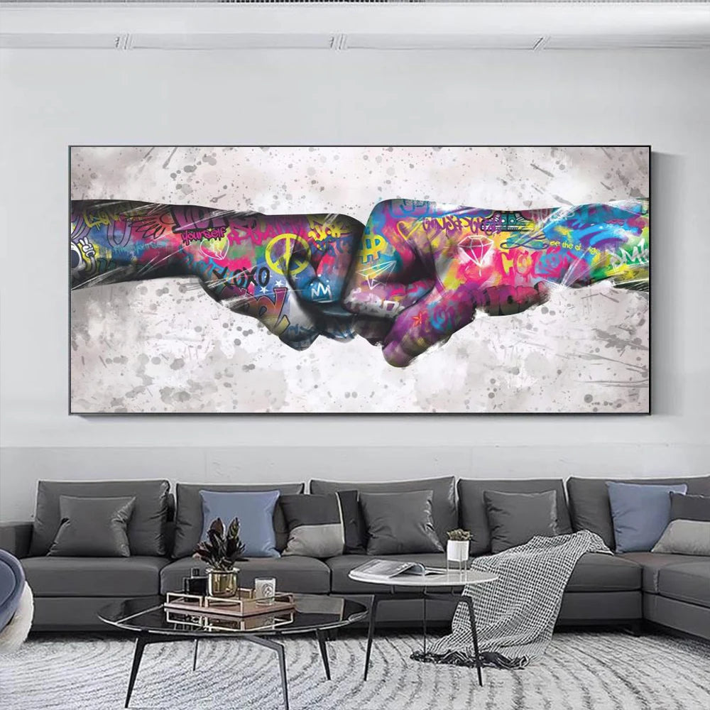 Street Graffiti Abstract Wall Art Poster Trendy High End Mural Modern Home Decor Painting Canvas Prints Living Room Decoration