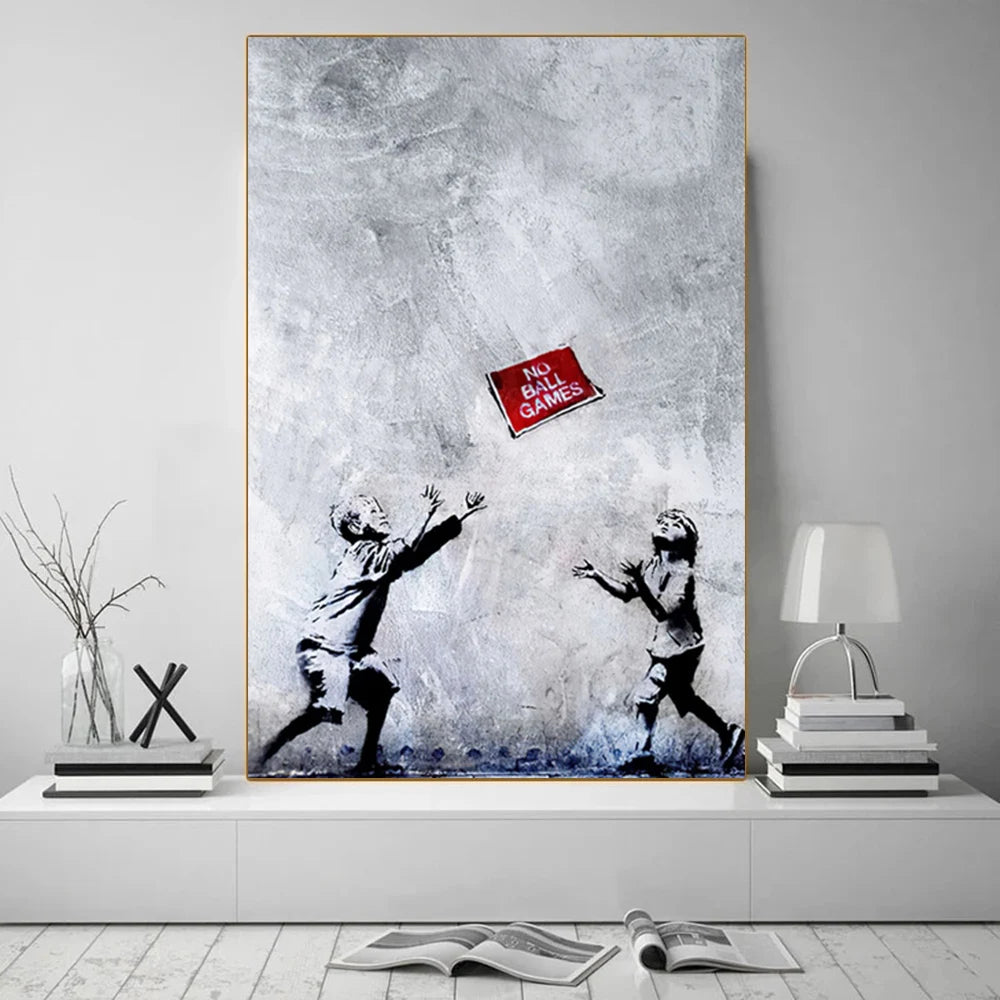 Street Graffiti Abstract Art Wall Posters Girl With Balloon Modern Home Room Decor Canvas Painting Mural Pictures Prints Artwork