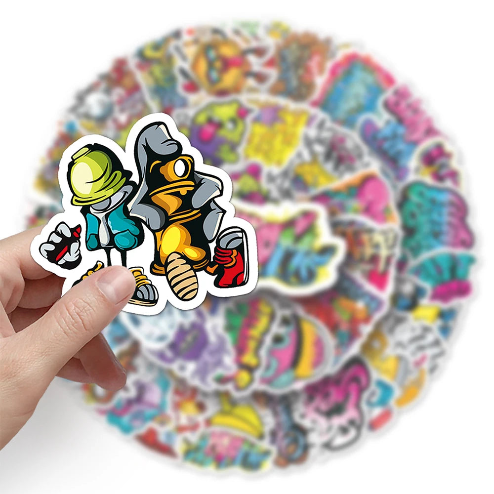 10/30/50PCS Cool Street Hip Hop Style Graffiti Stickers Cartoon PVC Decals Classic Toy DIY Suitcase Fridge Phone Skateboard Gift