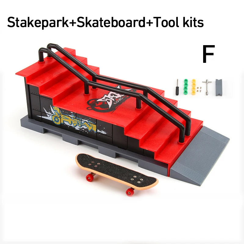 Professional Finger Skateboard DIY Skate Park Ramp Parts Tech Deck Scene Venue Combination Sets Novelty Toys Gift For Kids Child