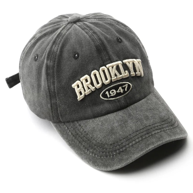 Brooklyn Alphabet Baseball Cap Men Women's Cowboy Baseball Cap Summer Cotton Hat Snapback Hip-Hop Hat Casual Gorra Hombre Visor