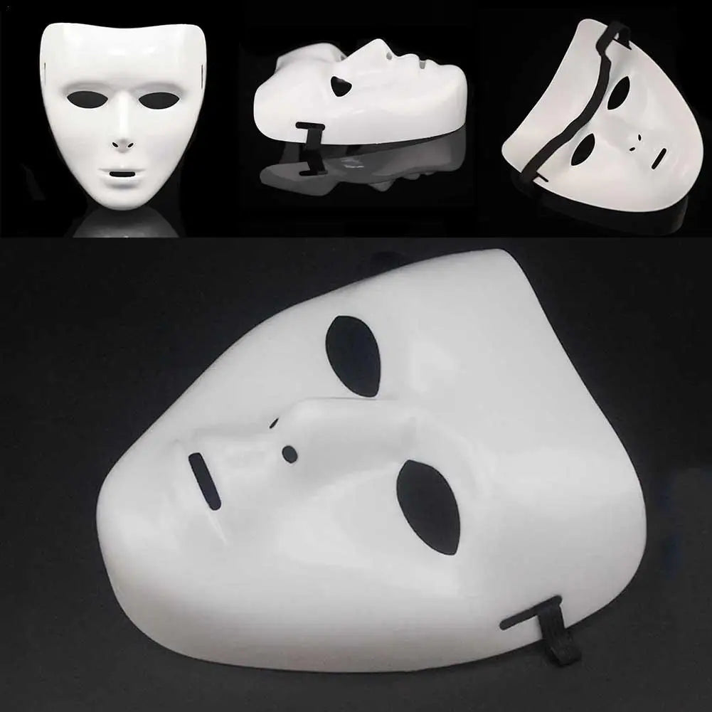 Halloween JabbaWockeeZ Dance Mask Hip-Hop Street Dance White Performances Mask For Man Women Dance Accessories