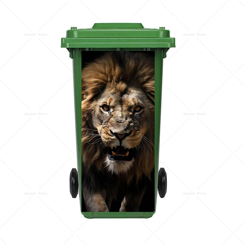 Art Graffiti Trash Can Sticker Kitchen Trash Can Waterproof Decoration Sticker Design Wallpaper Poster Cabinet Closet Stickers