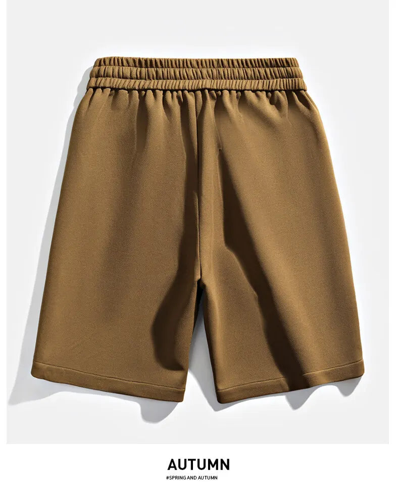 Fashion Men's Casual Shorts 2025 Summer Youth High Street Wear Knee-Length Pants Outdoor Sports Elastic Waist Five-Cents Joggers