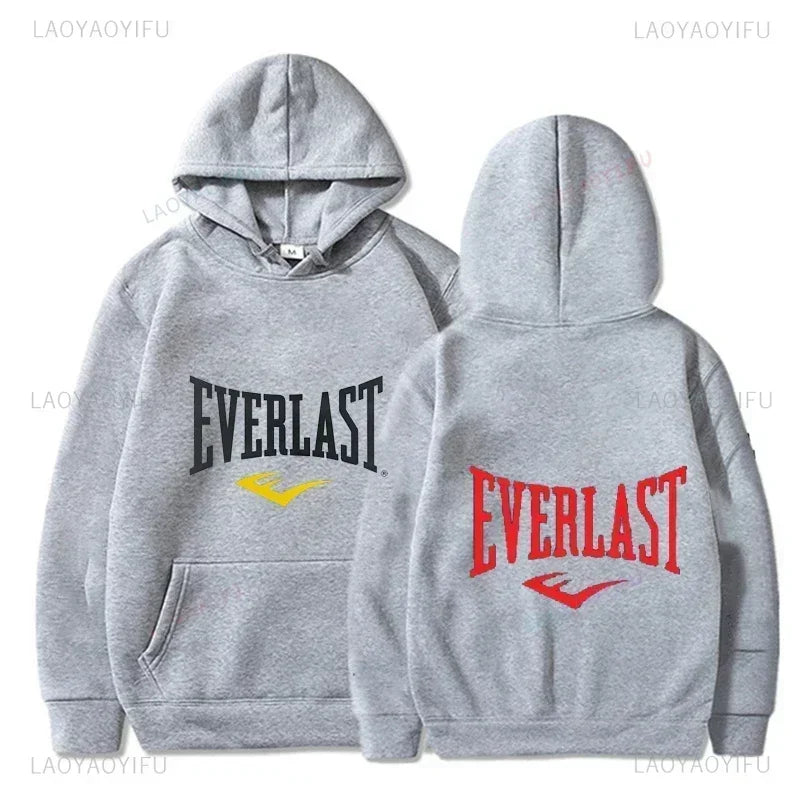 2025 Harajuku Casual Everlast Logo Font Graphic Hoodie Winter Man Sweatshirt Classic Hot Products Selling Street Wear Trends