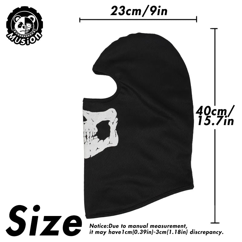 Musion Black Ghosts Balaclava Full Face Mask for Cosplay Motorcycle Cycling Outdoor Skateboard Hiking Skiing