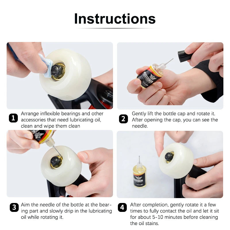 1 Bottle Skateboard Bearings Lubricant Repair Oil 20ml Lubricant Bearing Lubricating Oil for Roller Skate Drift Board