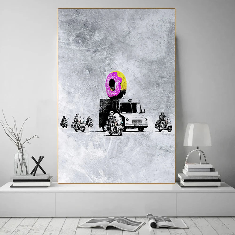 Street Graffiti Abstract Art Wall Posters Girl With Balloon Modern Home Room Decor Canvas Painting Mural Pictures Prints Artwork