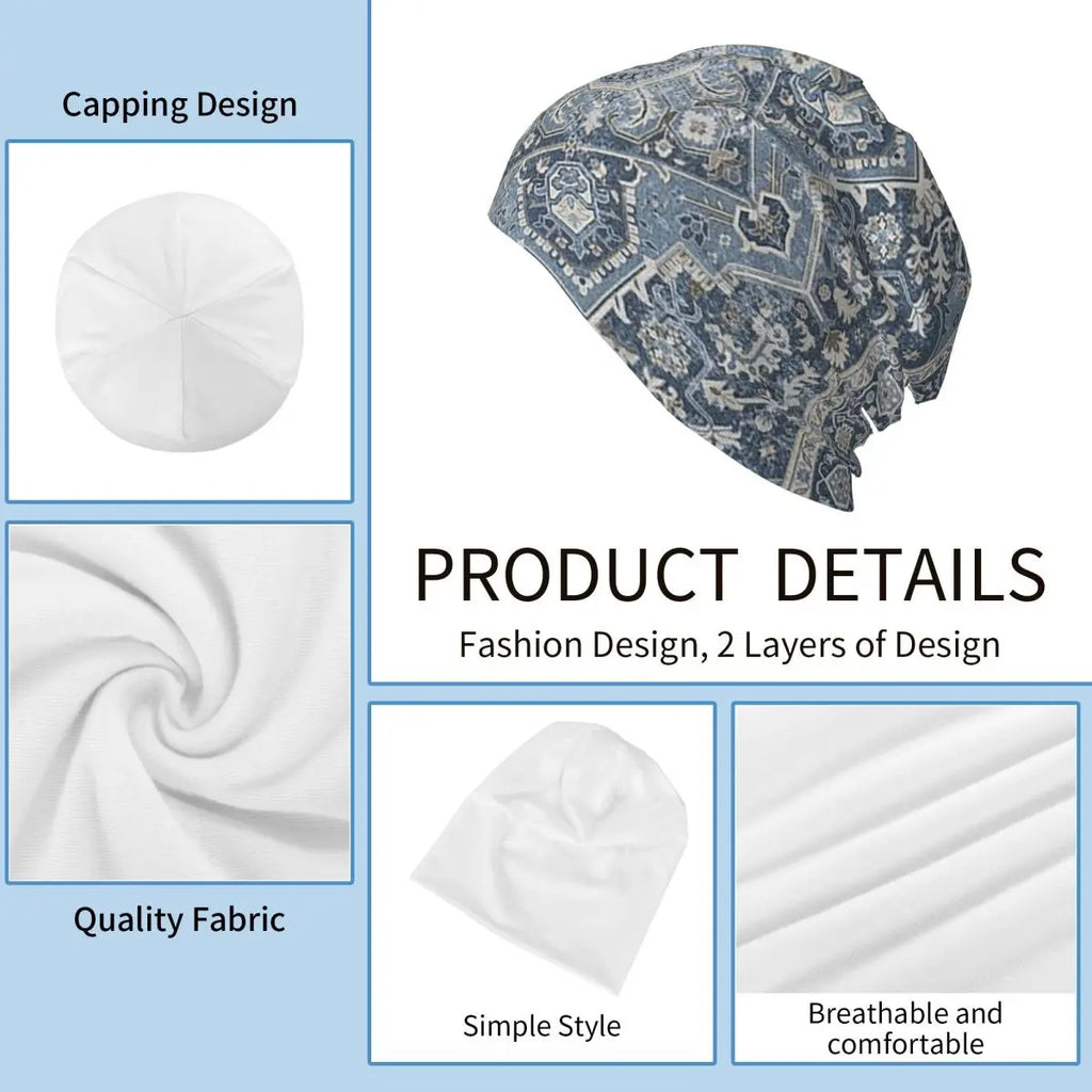Oriental Rug Art Culture Men Women Adult Beanies Caps Knitting Bonnet Hat Warm Hip Hop Autumn Winter Outdoor Skullies Hats