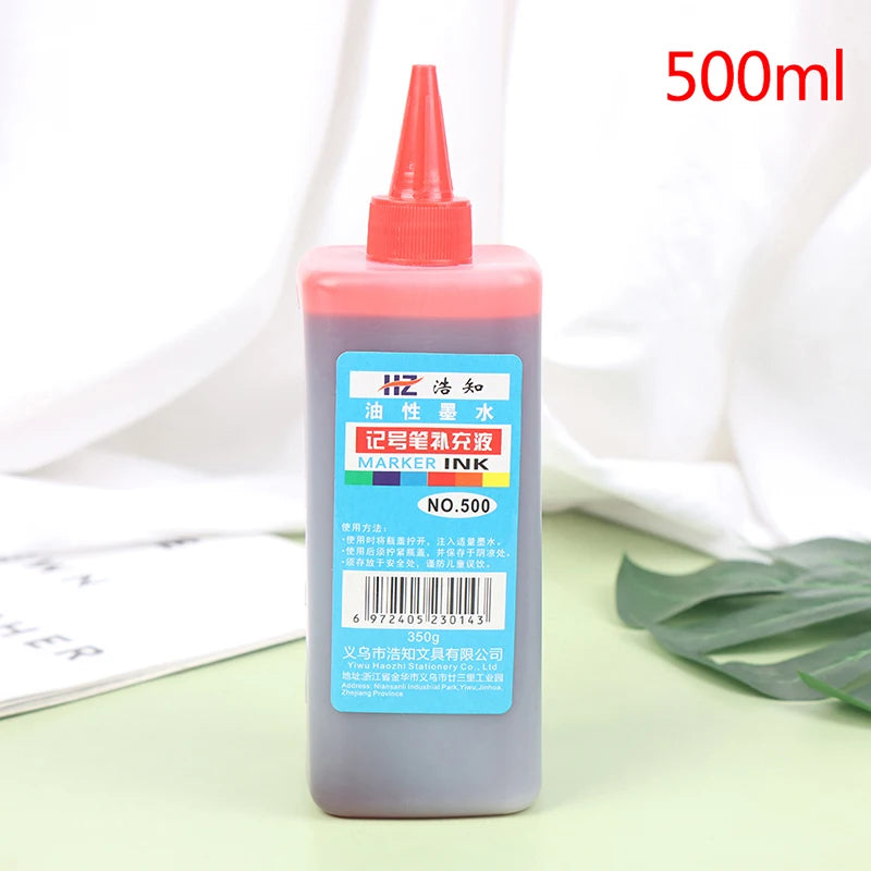 500ml Permanent Dry Graffiti Oil Marking Pen For Marking Pen To Add Ink, Smooth And Easy To Use Stationery
