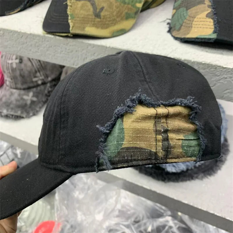 Niche American Heavy Industry 2025 New Flame Cap Letters Graffiti Hip Hop Trend Street Baseball Caps for Both Men and Women Hat