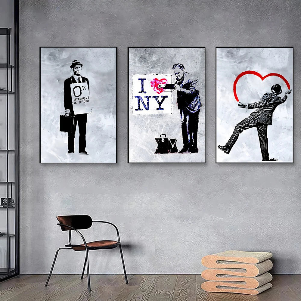 Street Graffiti Abstract Art Wall Posters Girl With Balloon Modern Home Room Decor Canvas Painting Mural Pictures Prints Artwork