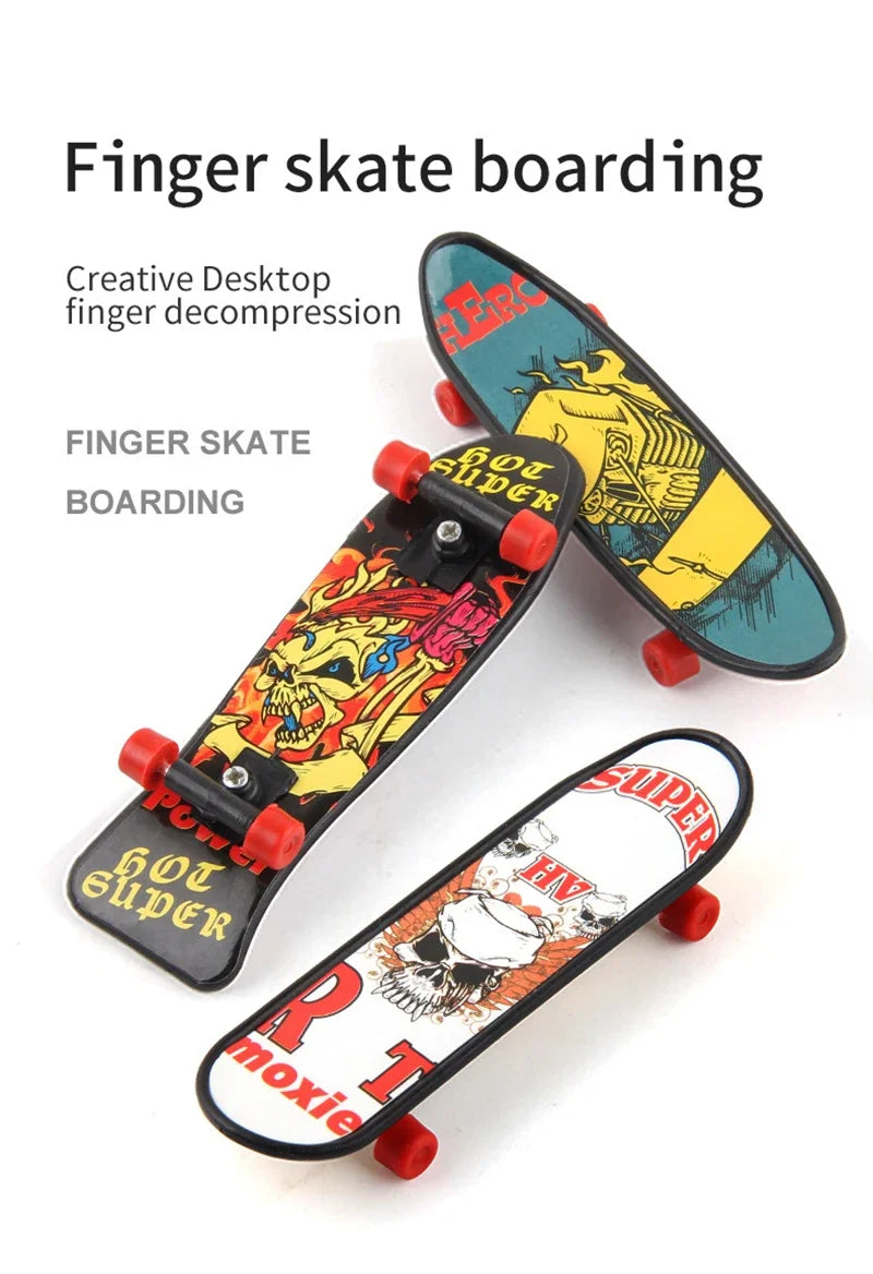 12 Pcs Mini Skateboard Toys Plastic Creative Fingertip Skateboard for Kid Birthday Party Favors Desktop Game Toys Gift Filler