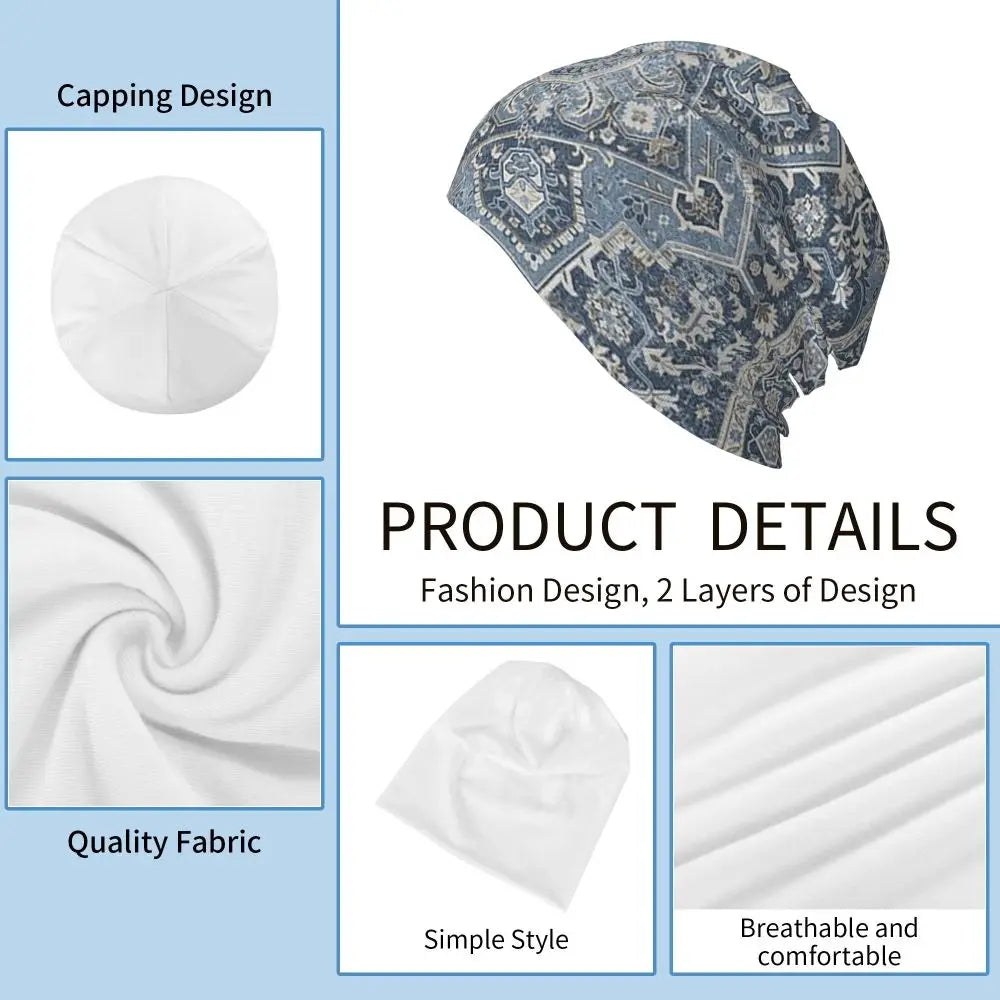 Oriental Rug Art Culture Men Women Adult Beanies Caps Knitting Bonnet Hat Warm Hip Hop Autumn Winter Outdoor Skullies Hats