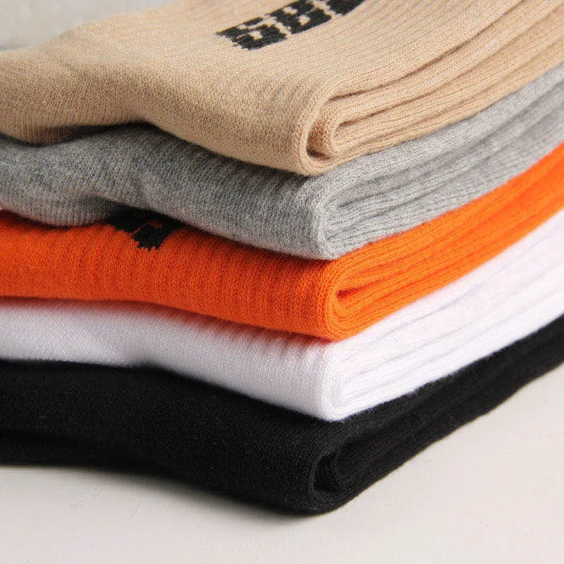Streetwear Skateboard Harajuku CPFM Kanye West Socks Letter Coconut 350 Calabasas Rap Basketball Hip Hop Fashion Cotton Socks