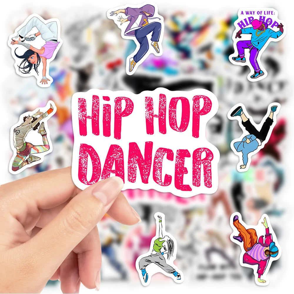 Hip Hop Street Dance Dancer Stickers DIY Toys Decal  for Scrapbook Decorative Laptop Phone Luggage Graffiti Bottles Waterproof