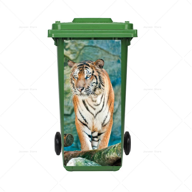 Art Graffiti Trash Can Sticker Kitchen Trash Can Waterproof Decoration Sticker Design Wallpaper Poster Cabinet Closet Stickers