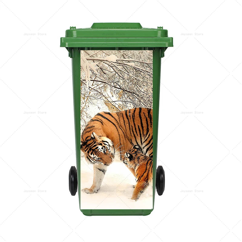 Art Graffiti Trash Can Sticker Kitchen Trash Can Waterproof Decoration Sticker Design Wallpaper Poster Cabinet Closet Stickers