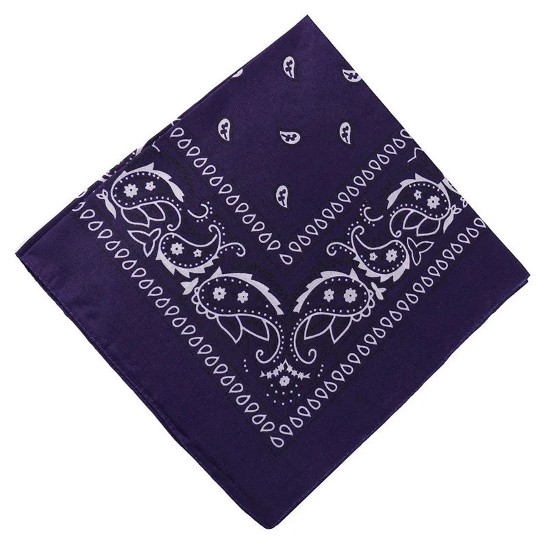 Hip Hop Women Bandana Scarf Girls Kids Punk Square Bandanas Headwear Fashion Bohemian Head Scarf Headbands Hair Accessories 2024
