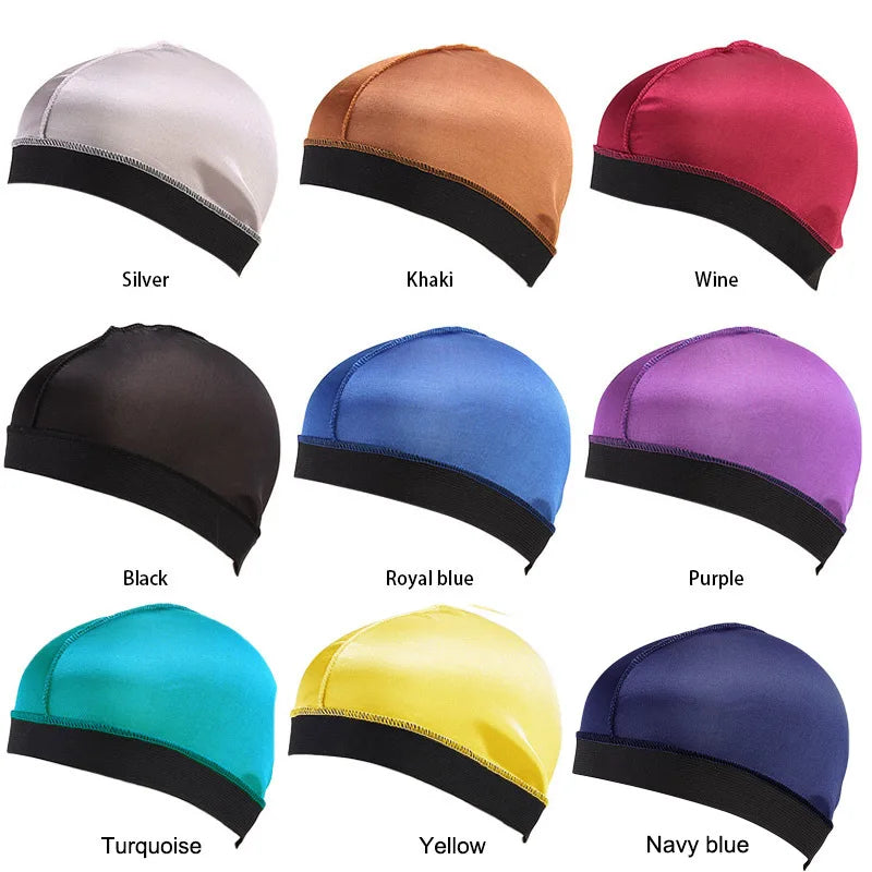 New Thick Silky Breathable Dome Elastic Mesh Wig Cap For Men Women Breathable Knit Street Style Cap Silky Wave Cap