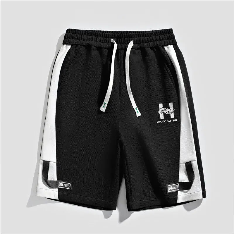 Fashion Men's Casual Shorts 2025 Summer Youth High Street Wear Knee-Length Pants Outdoor Sports Elastic Waist Five-Cents Joggers