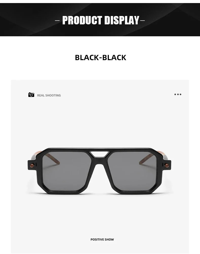 Trendy Design Double Bridge Sunglasses Women's Fashion Leopard Sun Glasses Popular Street Wear Shades Men's Shades UV400 Eyewear