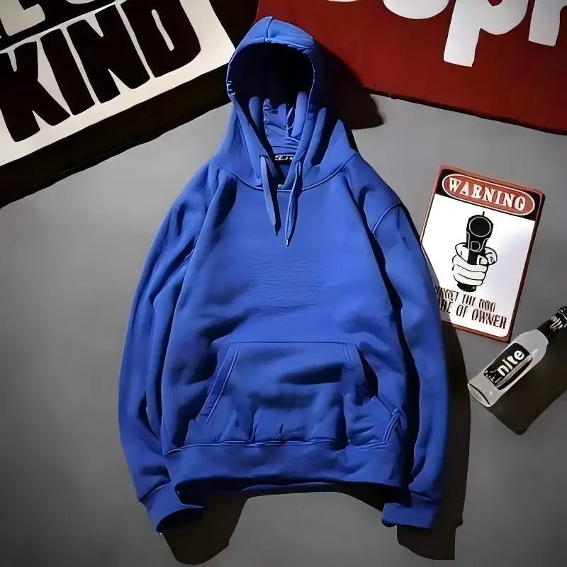 Spring Fall Men and women's plain black grey hooded sweatshirts Street wear Running sweatshirts Casual loose hoodie pullovers