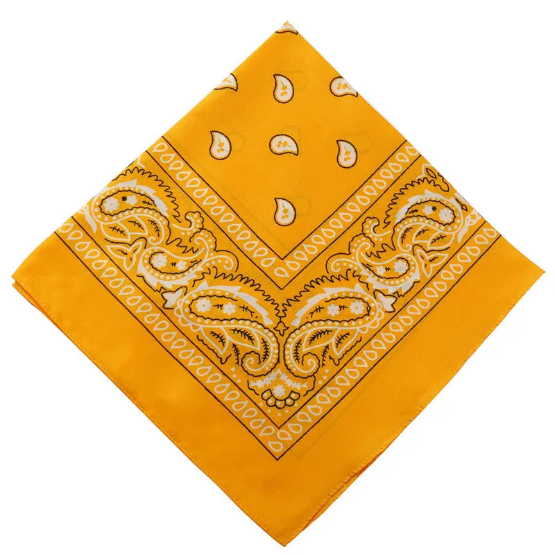 Hip Hop Women Bandana Scarf Girls Kids Punk Square Bandanas Headwear Fashion Bohemian Head Scarf Headbands Hair Accessories 2024