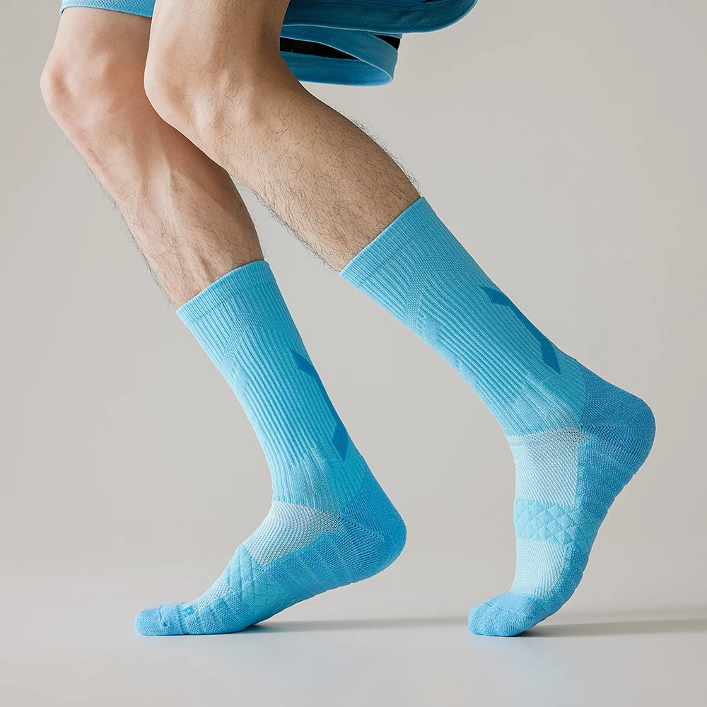 1/3pair professional basketball socks Men marathon compression running sport socks thick towel socks skateboarding socks for man