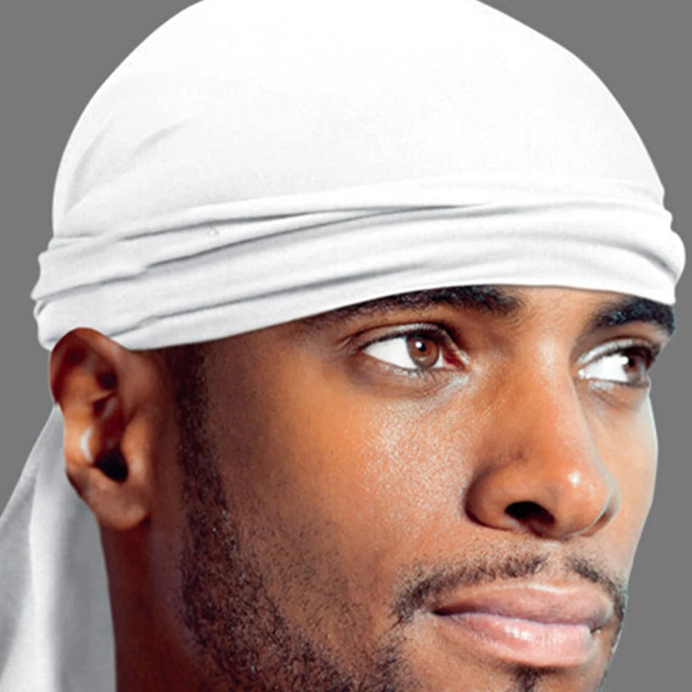 Fashion Du-rag Scarf Head Wrap Rap Band Tie Down Hat Outdoor Sports Bandanas Children Headwear For Hip Hop Hat Men Women