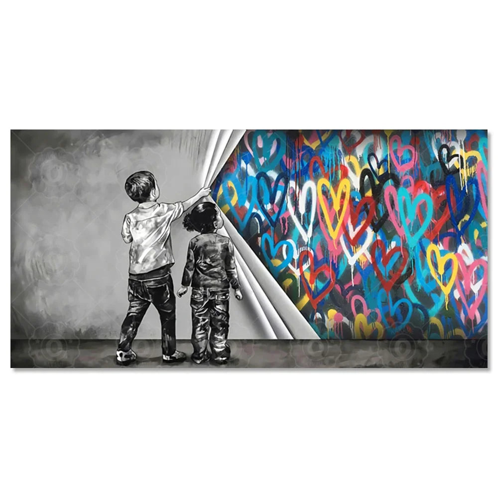 Street Graffiti Abstract Wall Art Poster Trendy High End Mural Modern Home Decor Painting Canvas Prints Living Room Decoration