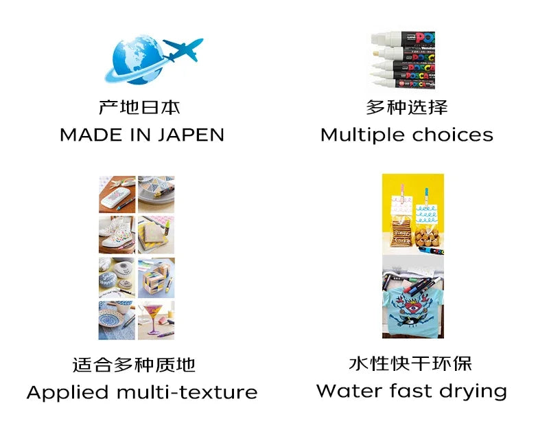 1pcs Japan UNI POSCA Marker PC-17K Graffiti Painting POP Poster Advertising Pen 15mm Water Based Big Head Pen Art Supplies