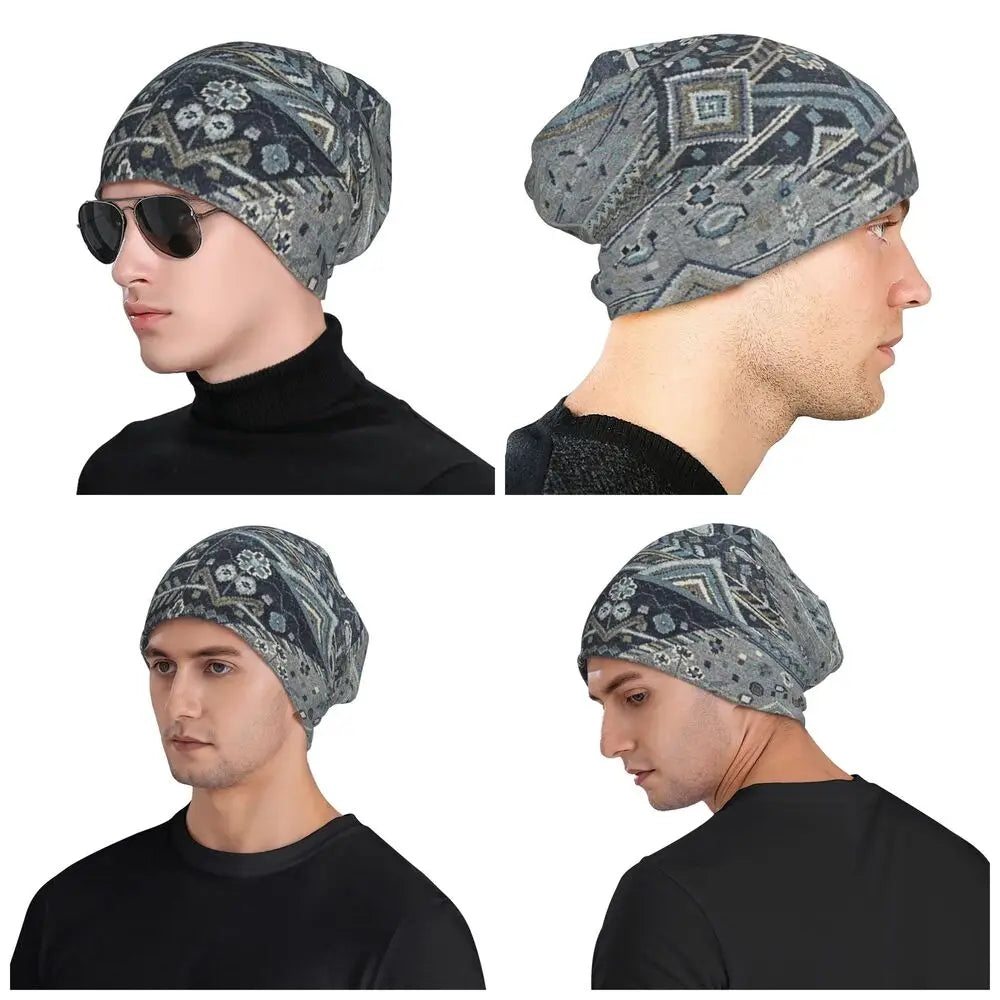 Oriental Rug Art Culture Men Women Adult Beanies Caps Knitting Bonnet Hat Warm Hip Hop Autumn Winter Outdoor Skullies Hats