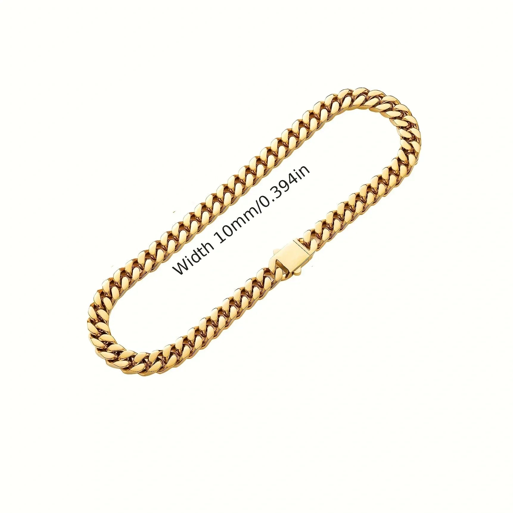 316 Stainless Steel Plated 18k Gold Fashion 8.10.12mm Encrypted Cuban Chain Rap Hip Hop Men Women Bracelet Necklace Accessories
