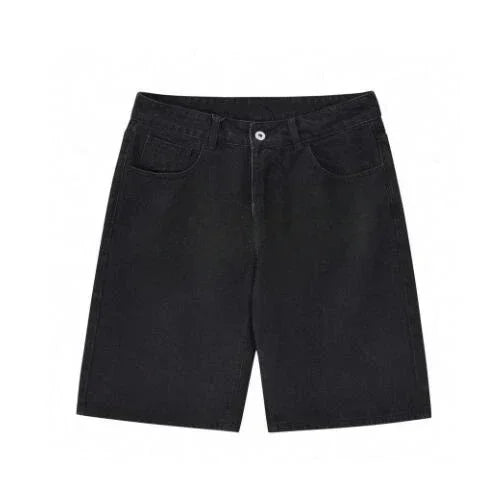 Summer retro skeleton denim shorts sports casual shorts new couple wearing street street 55 pants 2025 Europe and America