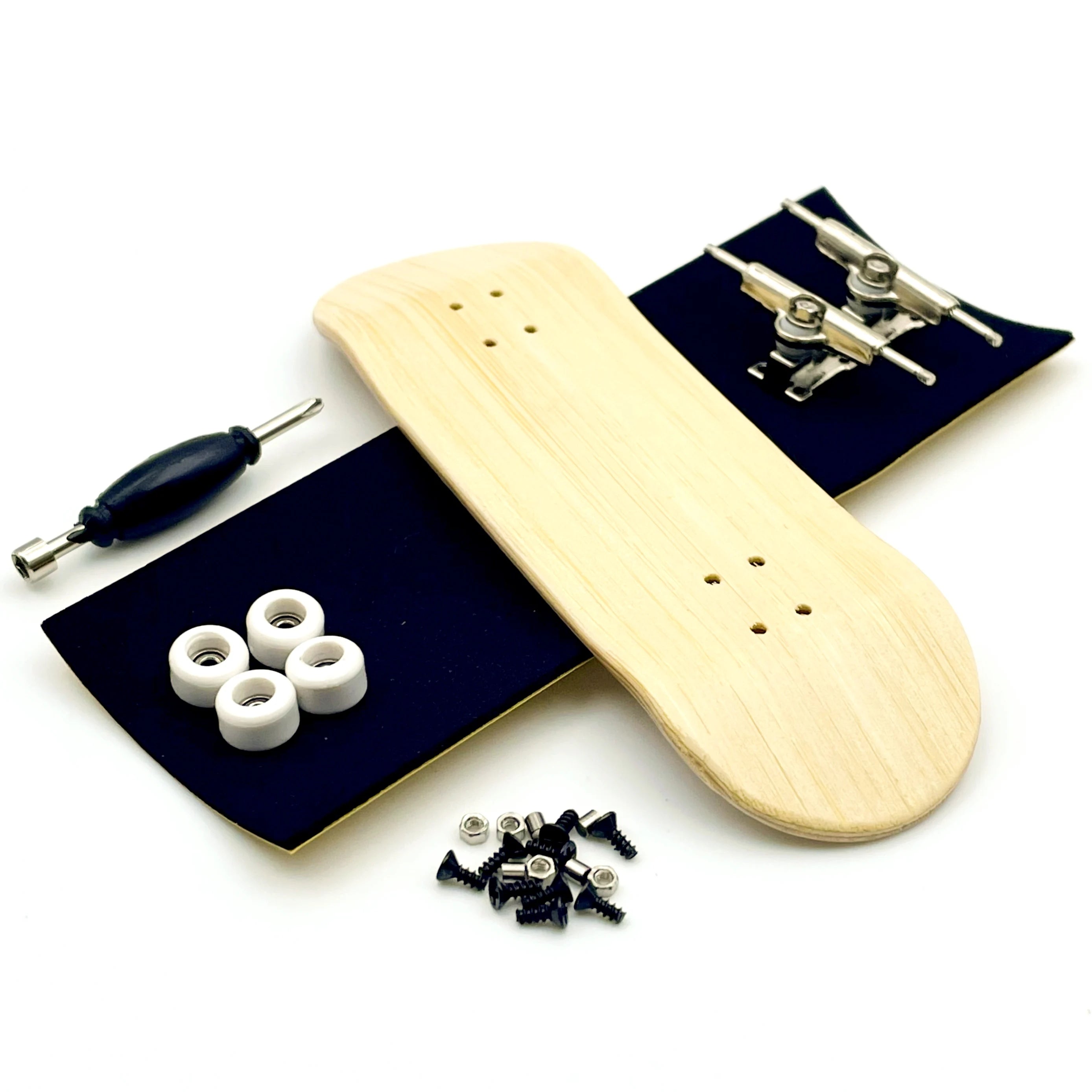 32mm Fingerboard Set with Maple Wooden Deck Metal Trucks Bearing Wheels