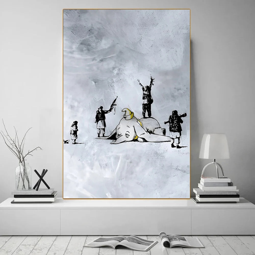 Street Graffiti Abstract Art Wall Posters Girl With Balloon Modern Home Room Decor Canvas Painting Mural Pictures Prints Artwork