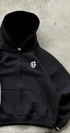 Y2k Fashionable Classic Street Casual Printed Female Hoodies Oversize Loose Sweatshirts Couple Hip Hop Styles Zip Hoodie vintage