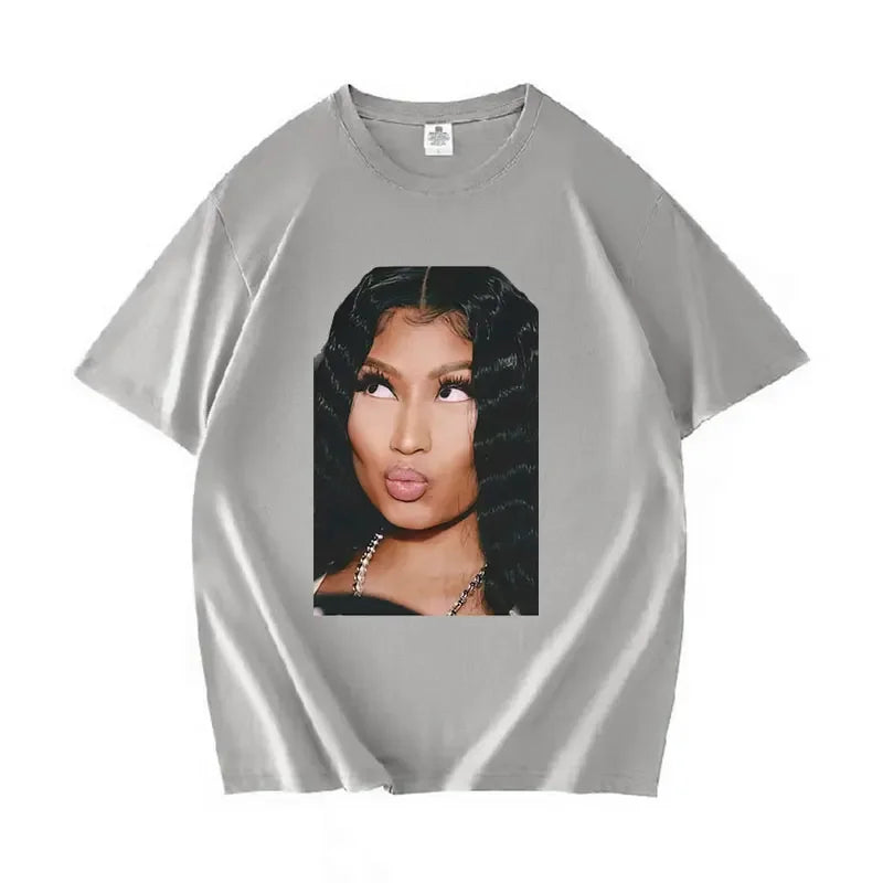 Funny Nicki Minaj Meme pattern Tshirt for womenhip-hop fashionretro rap Tshirtoversized Tshirt street wear