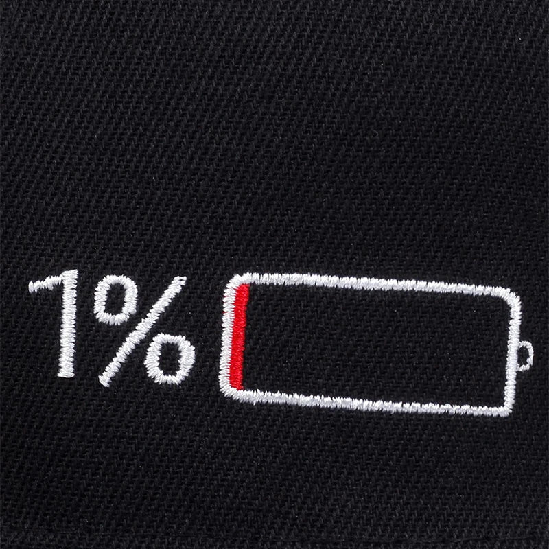 Unisex Battery Embroidery Hip-hop Hats Spring Autumn Outdoor Adjustable Casual Baseball Caps Sunscreen Hat