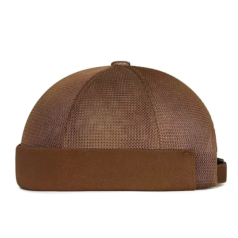 Same Style for Men and Women Hip-Hop Mesh Visor Cap Summer Breathable Rolled Brim Hat Sun Protection Sports Head Cover