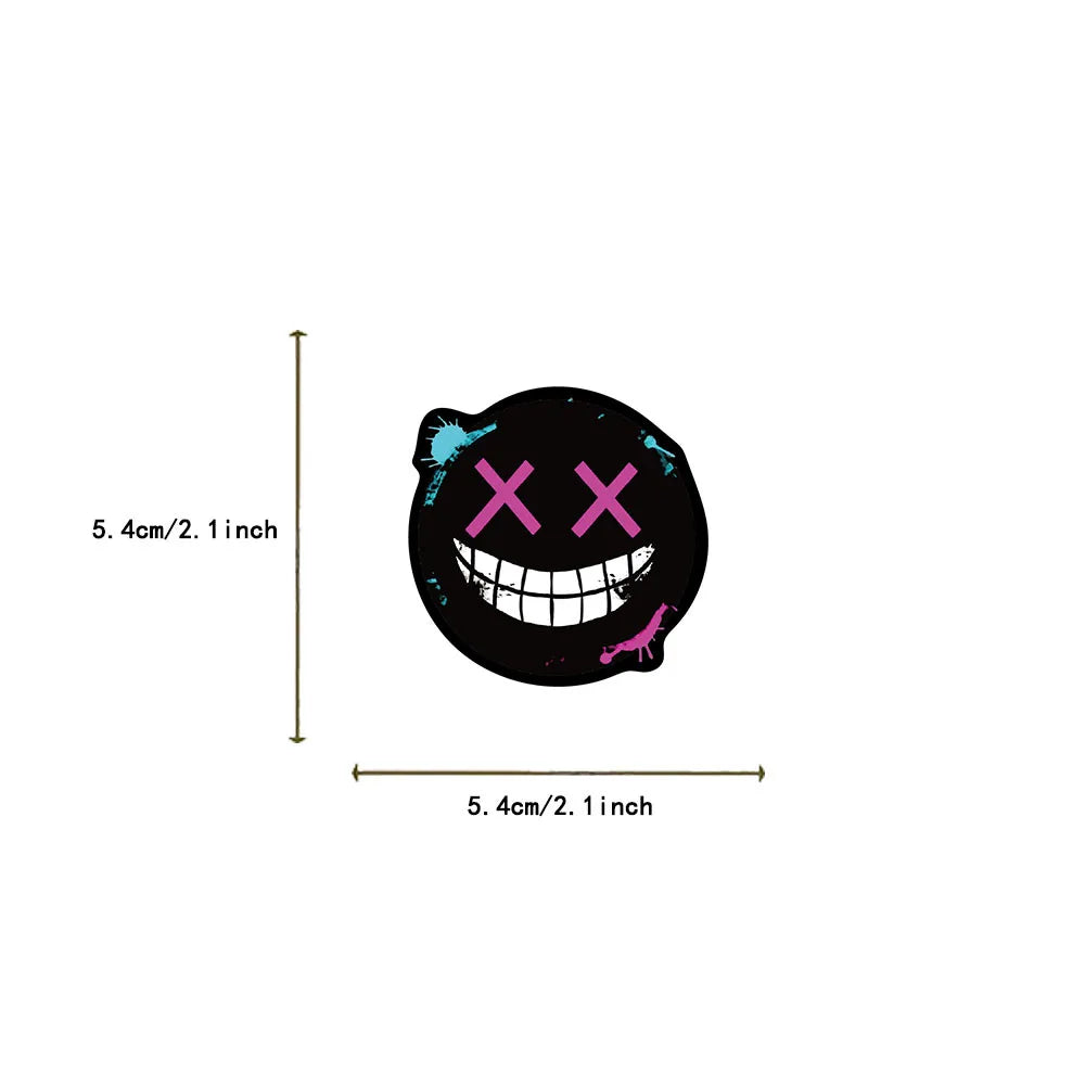 50Pcs Cool Horror Skull Stickers Waterproof for Skateboard Guitar Car Skateboard Motorcycle Helmet Decals Graffiti Toys