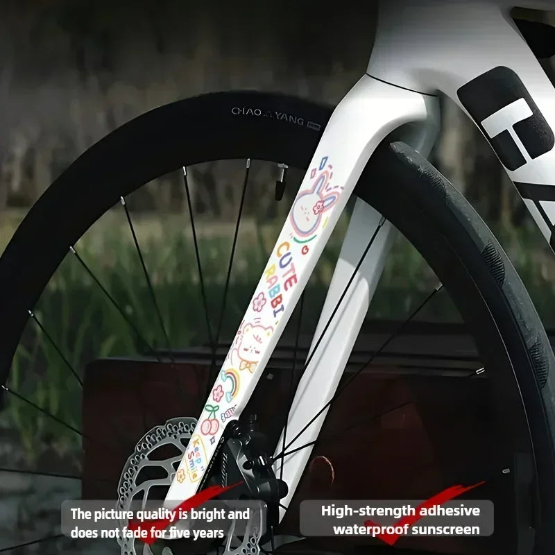 Graffiti - Style Bike Sticker Pack,Cool Cartoon & Symbol Decals for Bicycle Frames, Laptops,Perfect for Personalizing Your Items