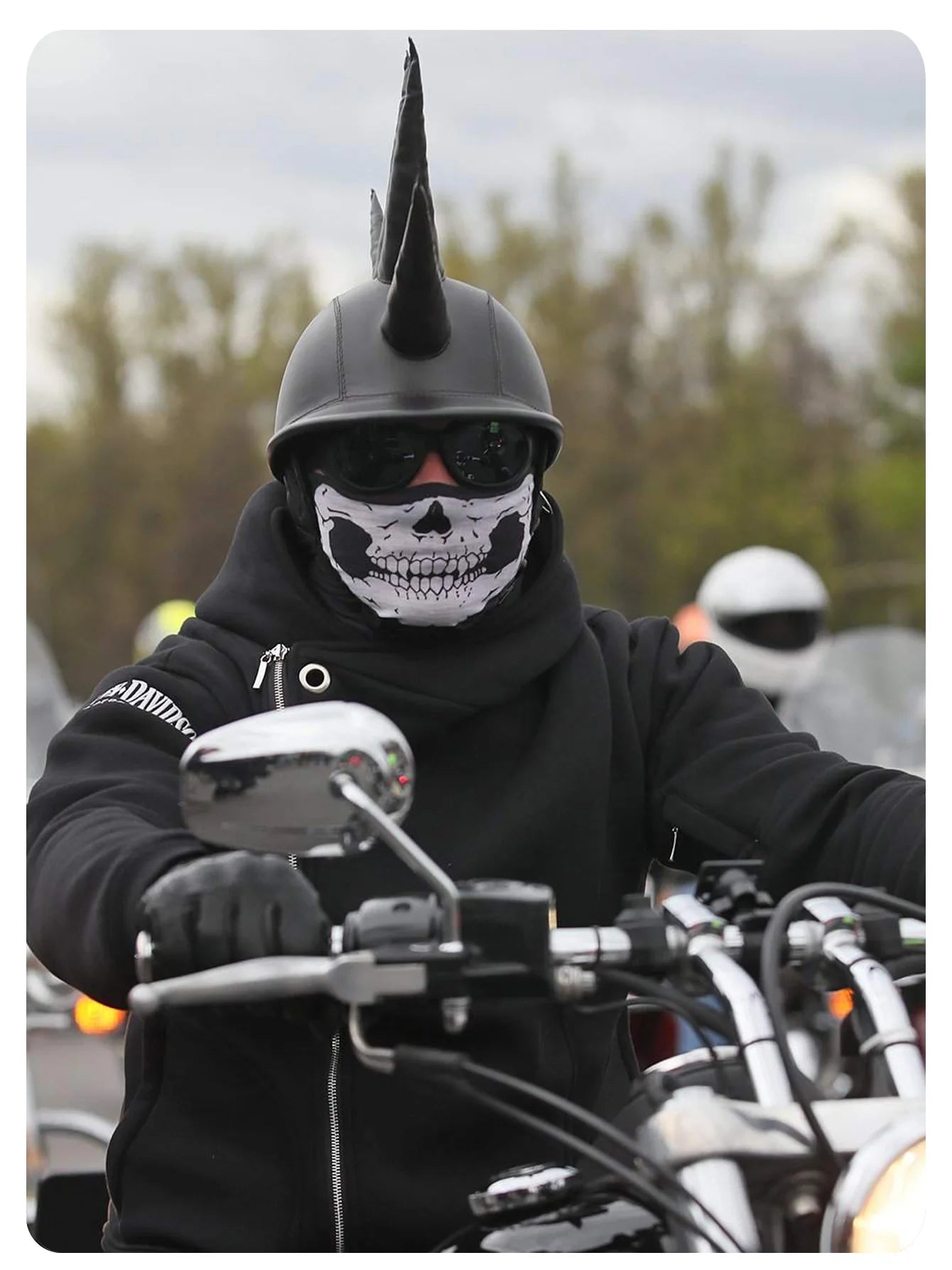 Musion Black Ghosts Balaclava Full Face Mask for Cosplay Motorcycle Cycling Outdoor Skateboard Hiking Skiing